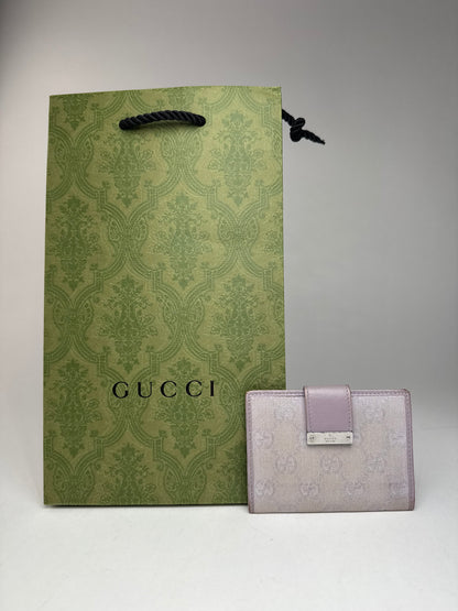 Vintage Gucci Monogram Card Holder Purple