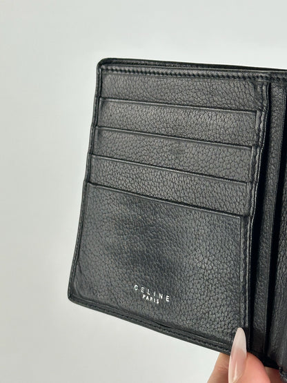 Vintage Celine Paris flapable wallet black