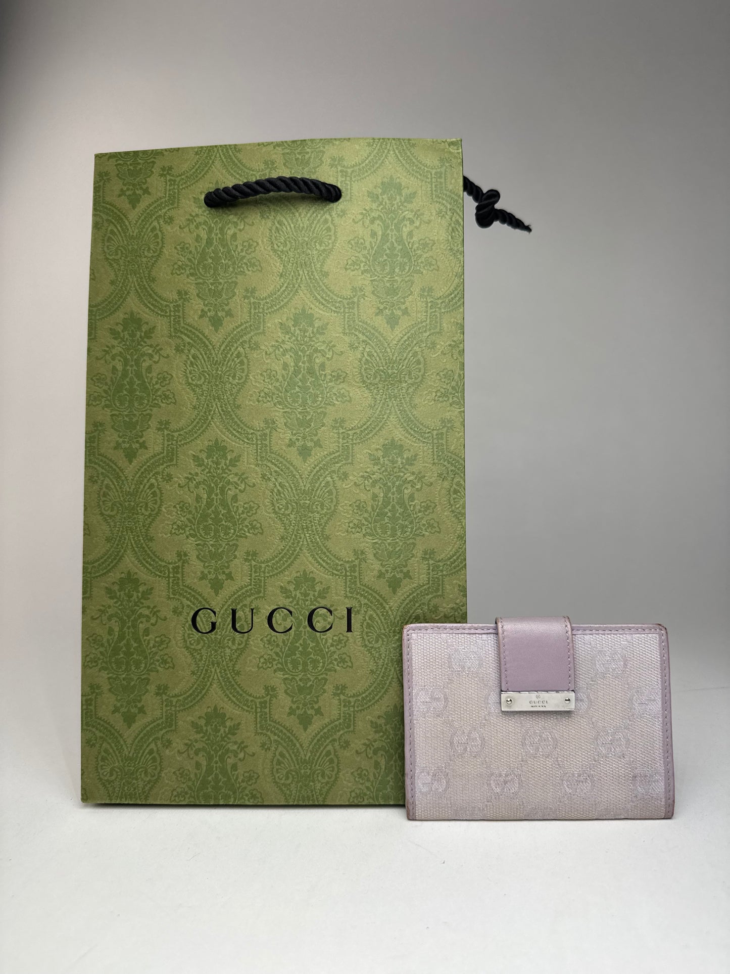 Vintage Gucci Monogram Card Holder Purple