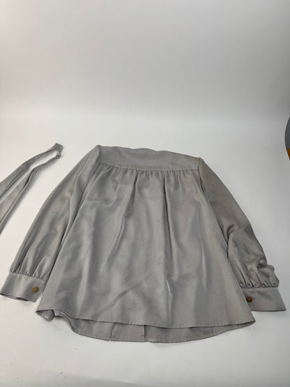 Vintage Yves Saint Laurent Silk Blouse silver 38/M