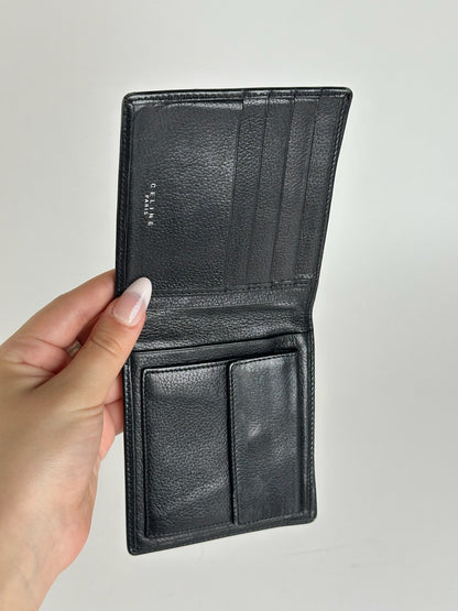 Vintage Celine Paris flapable wallet black