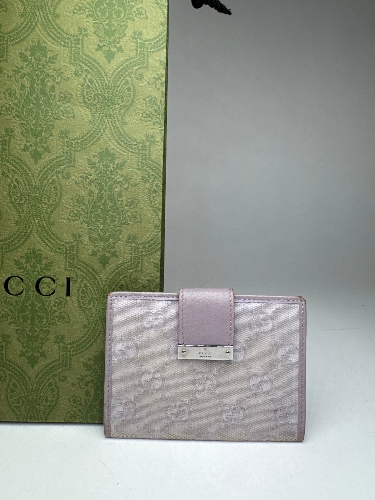 Vintage Gucci Monogram Card Holder Purple