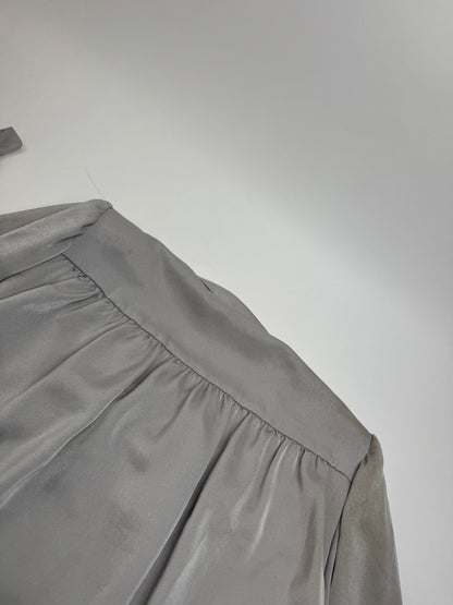 Vintage Yves Saint Laurent Silk Blouse silver 38/M