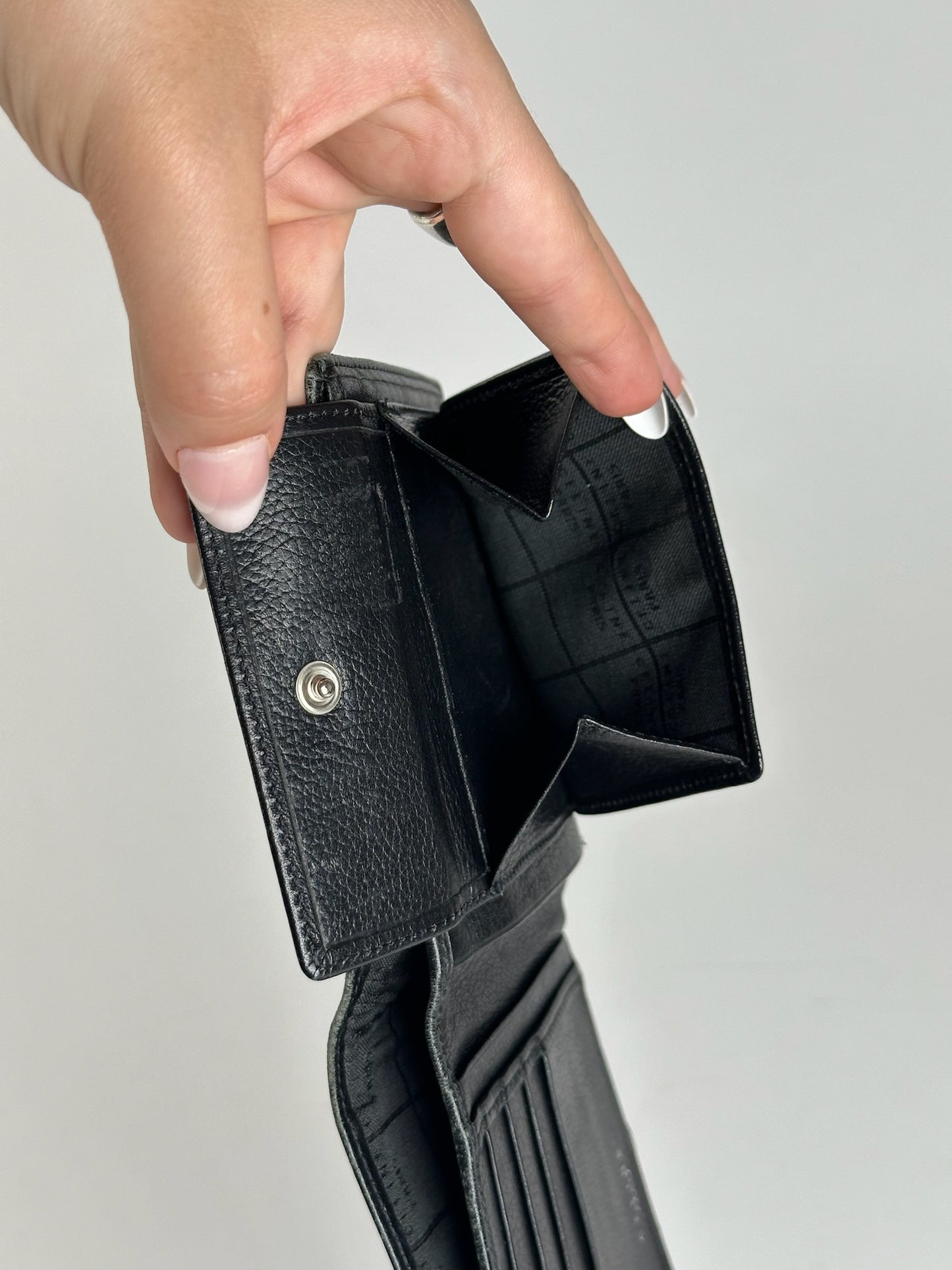 Vintage Celine Paris flapable wallet black