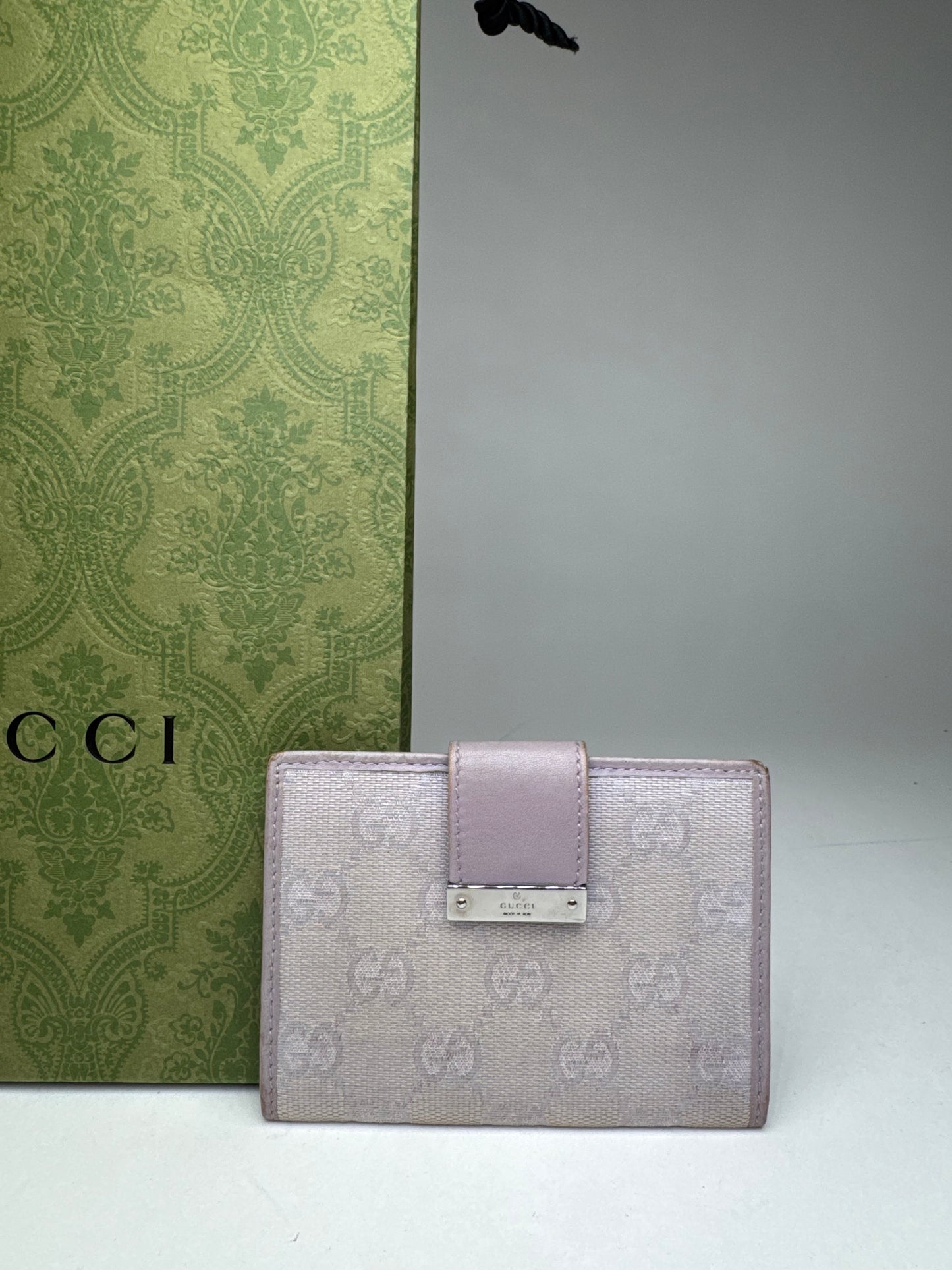 Vintage Gucci Monogram Card Holder Purple