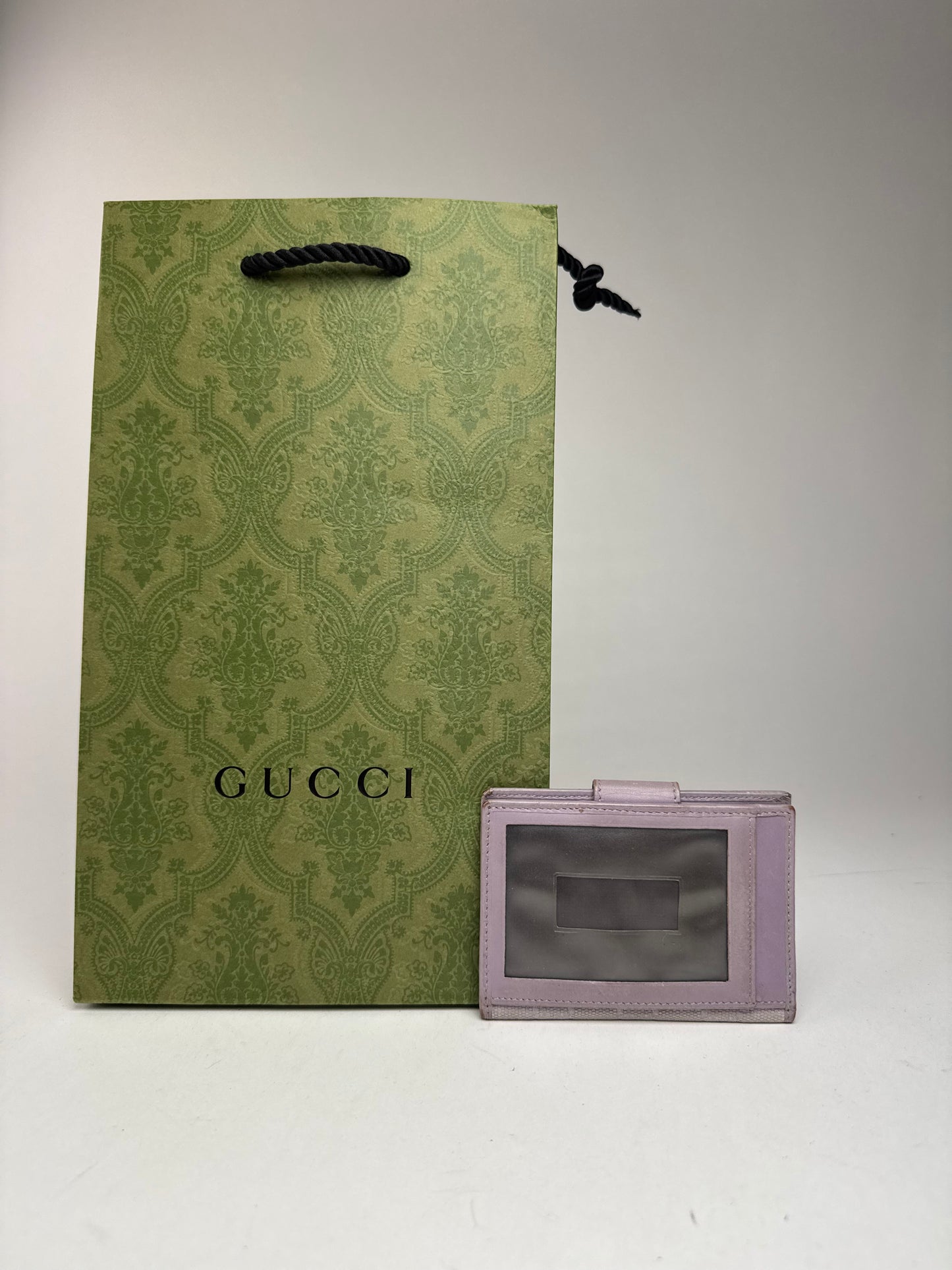 Vintage Gucci Monogram Card Holder Purple