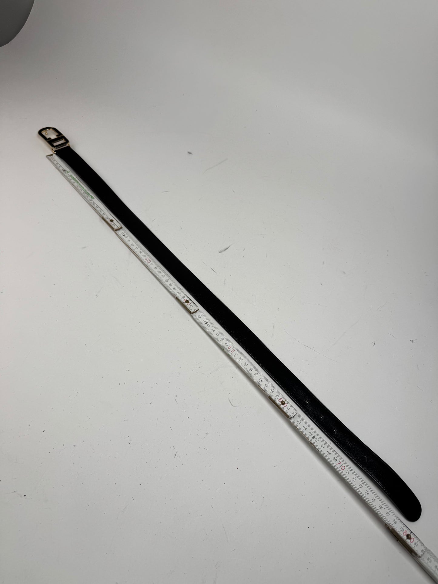 Vintage Dior Leather Belt Black