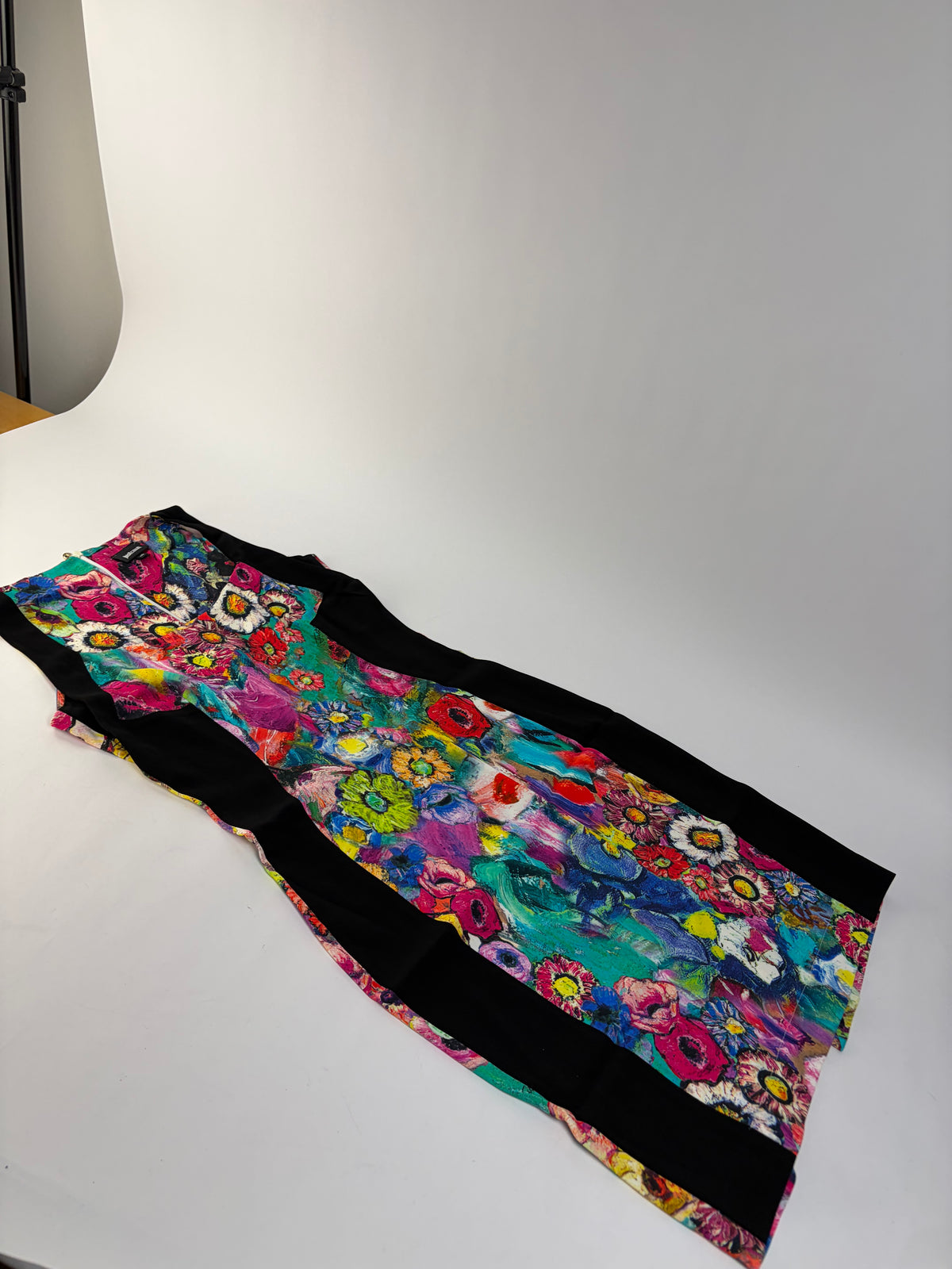 Vintage Roberto Cavalli Floral Print Structured Dress Multicolor L