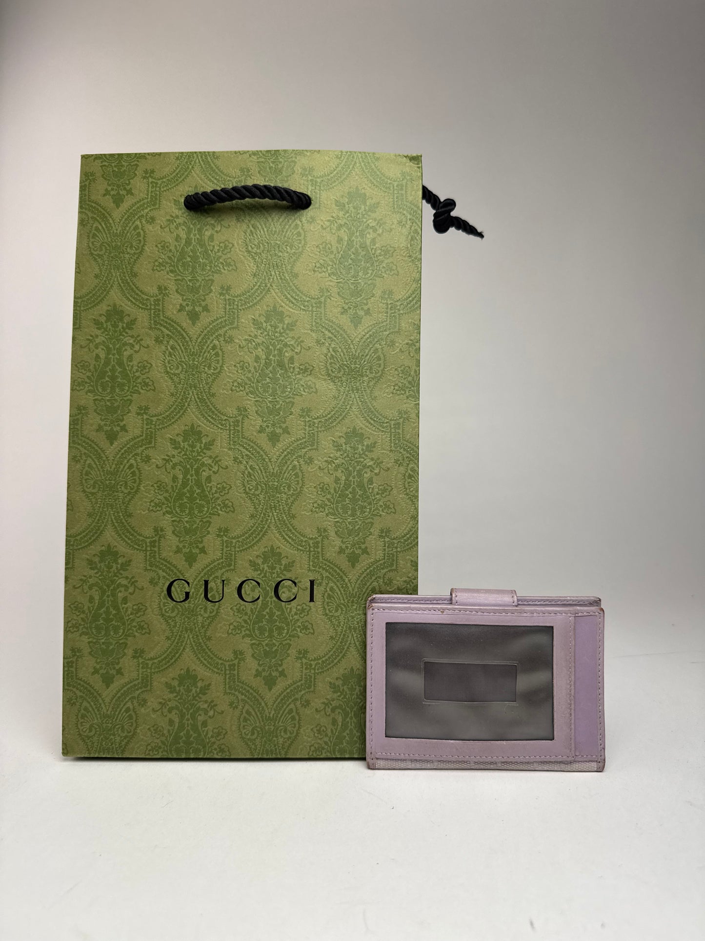 Vintage Gucci Monogram Card Holder Purple