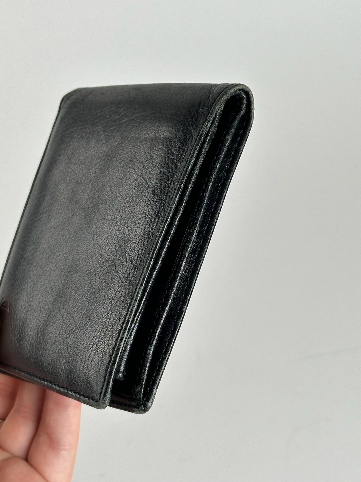 Vintage Celine Paris flapable wallet black