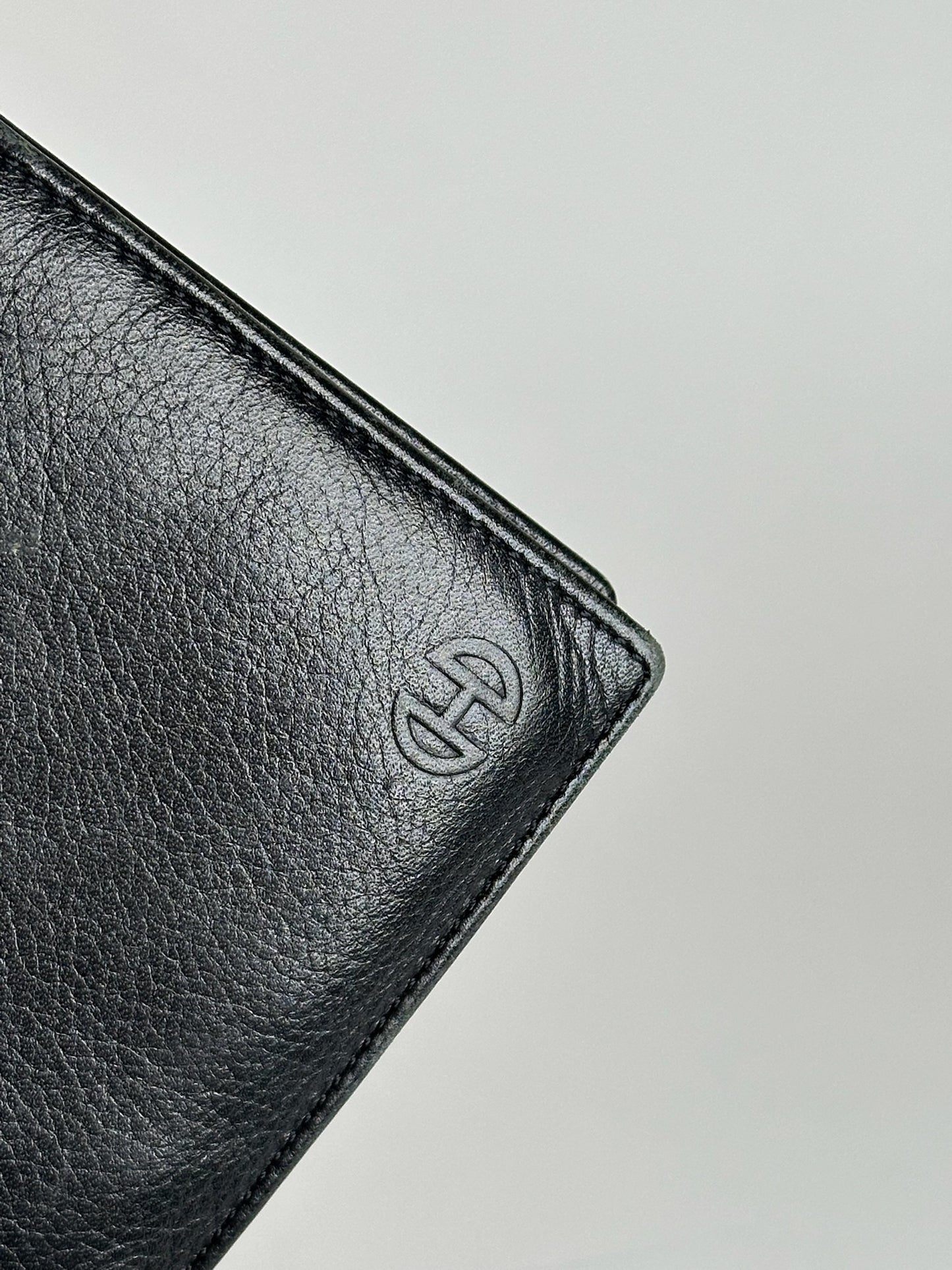 Vintage Celine Paris flapable wallet black