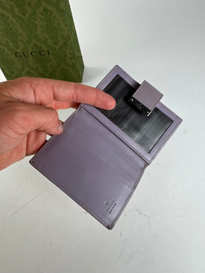 Vintage Gucci Monogram Card Holder Purple