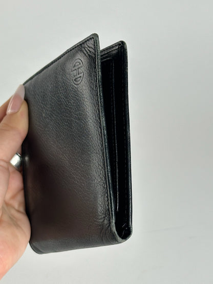 Vintage Celine Paris flapable wallet black