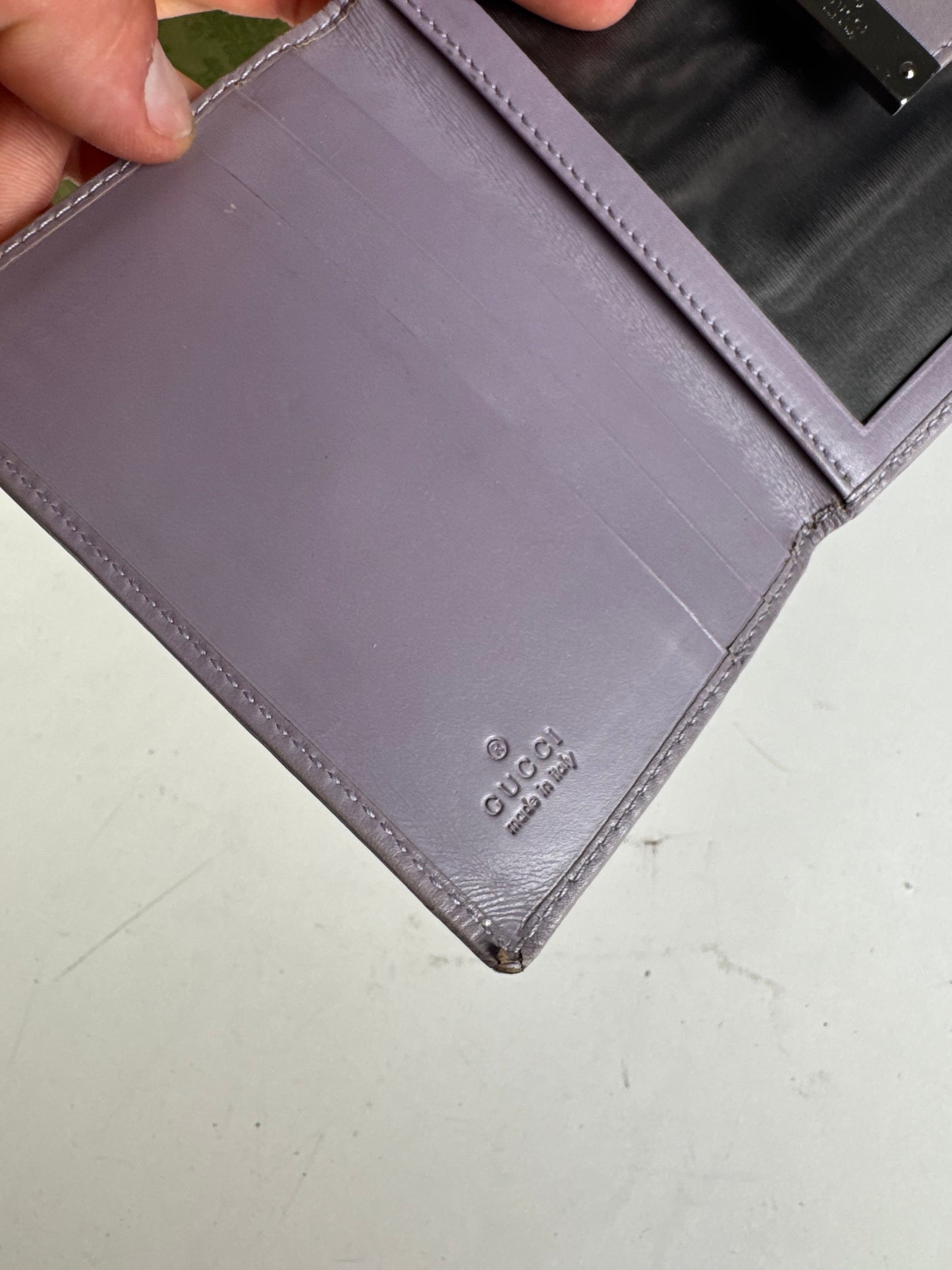 Vintage Gucci Monogram Card Holder Purple