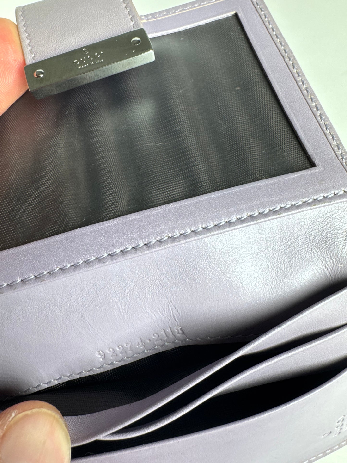 Vintage Gucci Monogram Card Holder Purple