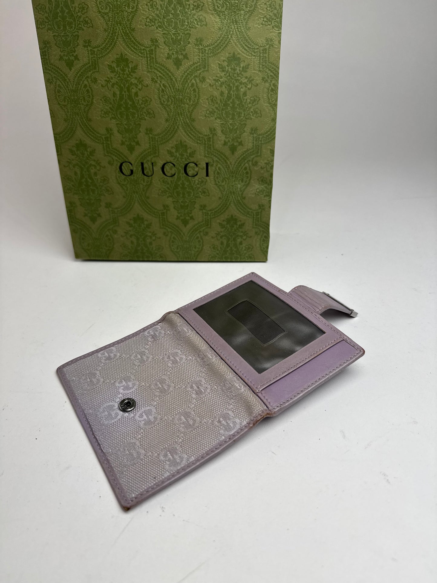 Vintage Gucci Monogram Card Holder Purple