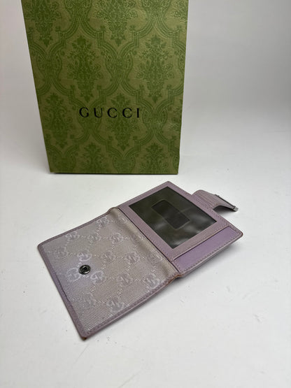 Vintage Gucci Monogram Card Holder Purple