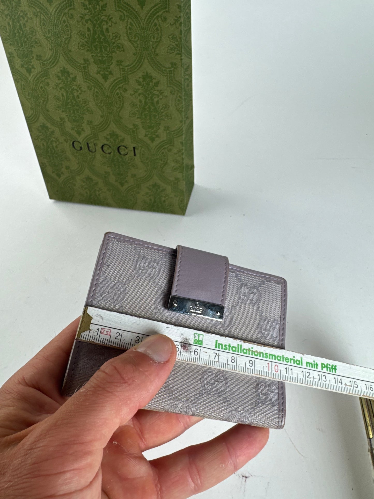 Vintage Gucci Monogram Card Holder Purple