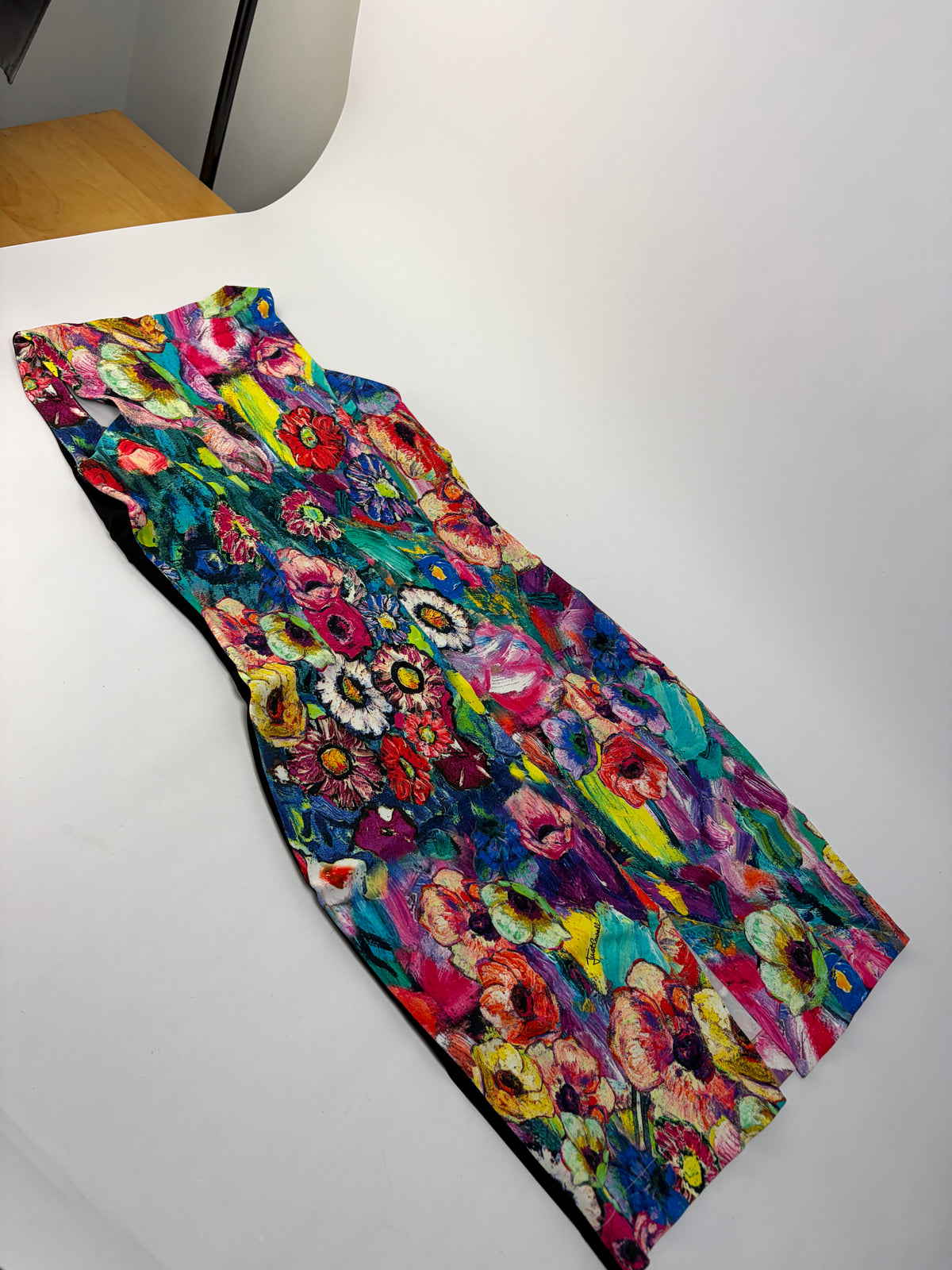 Vintage Roberto Cavalli Floral Print Structured Dress Multicolor L