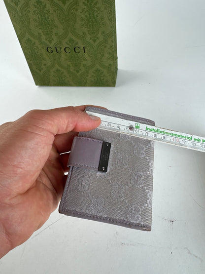 Vintage Gucci Monogram Card Holder Purple
