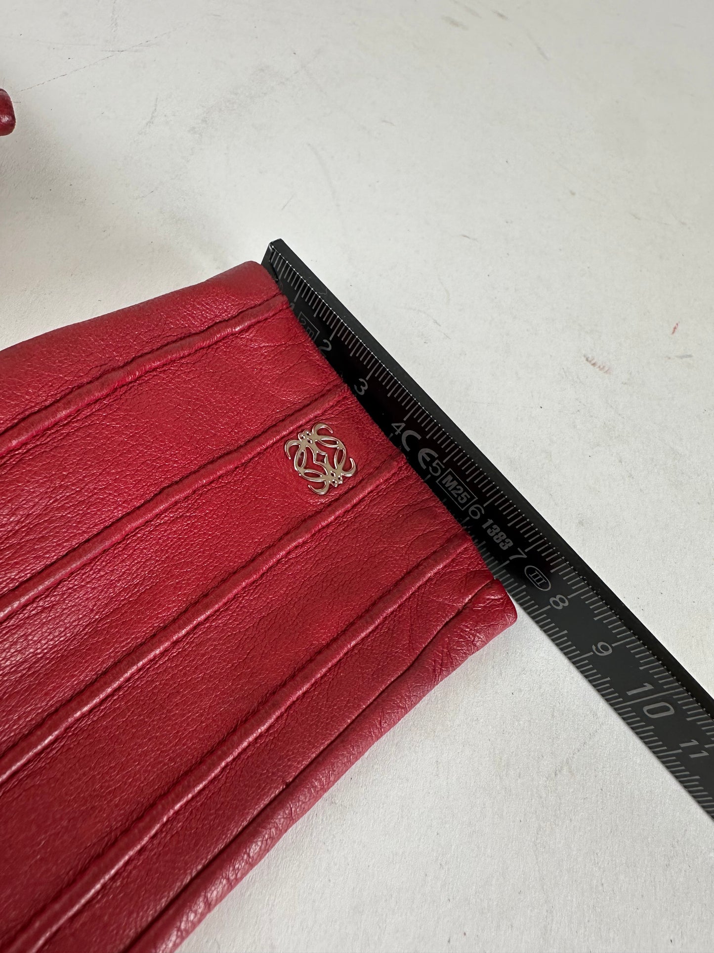 Vintage Loewe Leather Gloves Red