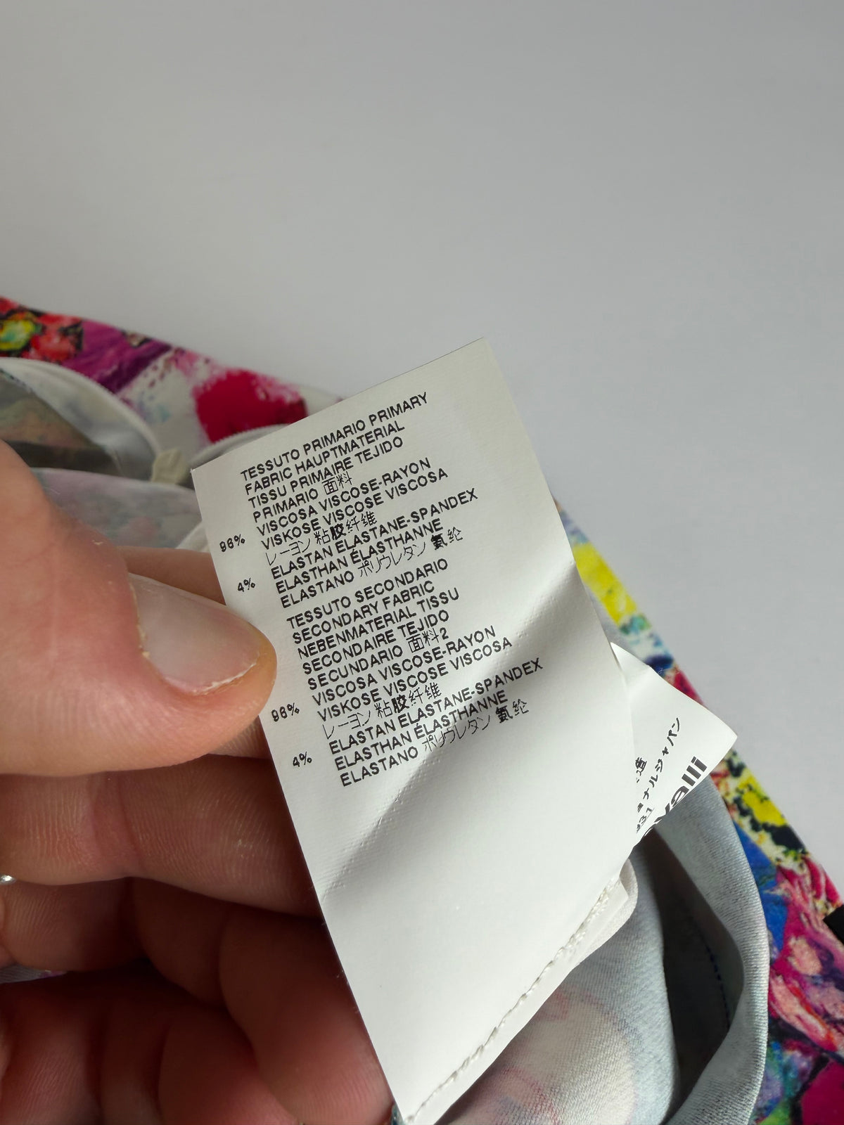 Vintage Roberto Cavalli Floral Print Structured Dress Multicolor L