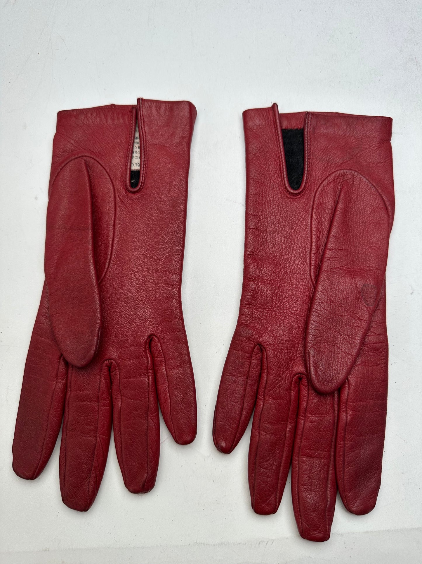 Vintage Loewe Leather Gloves Red