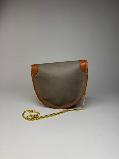 Vintage Dior Leather Bag Grey Brown
