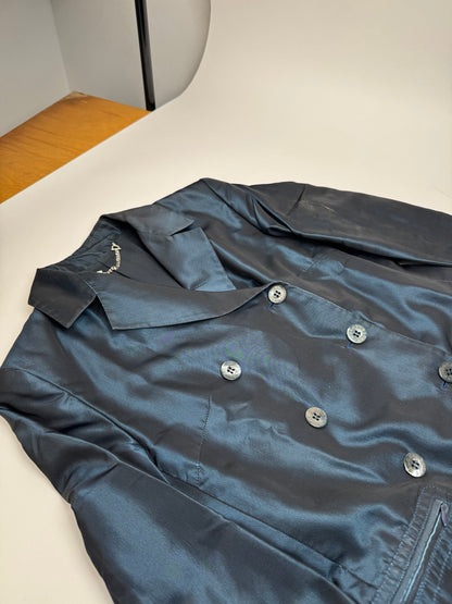 Vintage Gucci Silk Trenchcoat M Blue