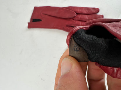 Vintage Loewe Leather Gloves Red