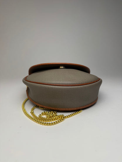 Vintage Dior Leather Bag Grey Brown