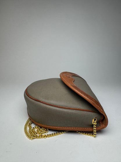 Vintage Dior Leather Bag Grey Brown