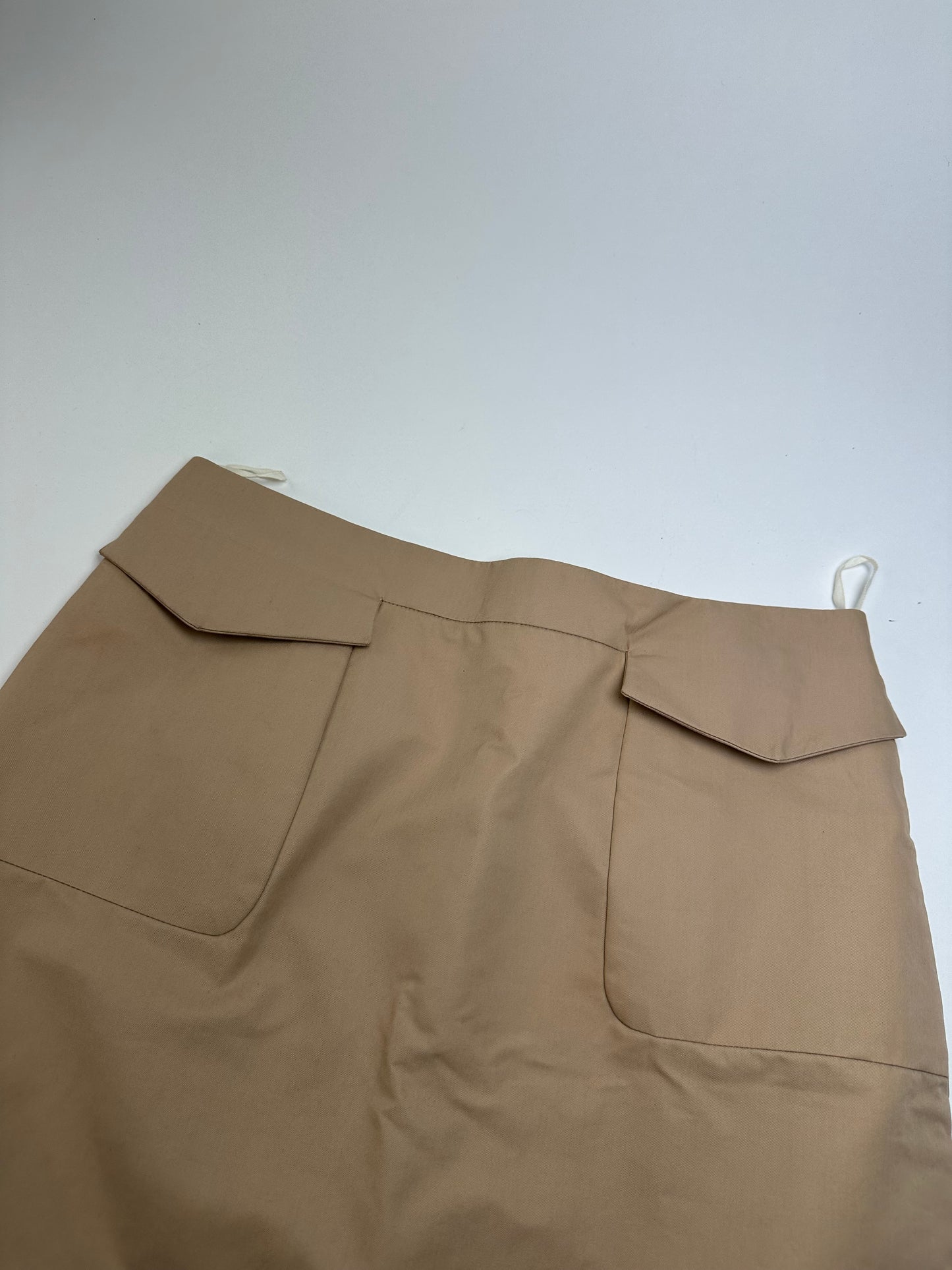 Vintage Celine Cotton Blend Skirt Y2K Beige