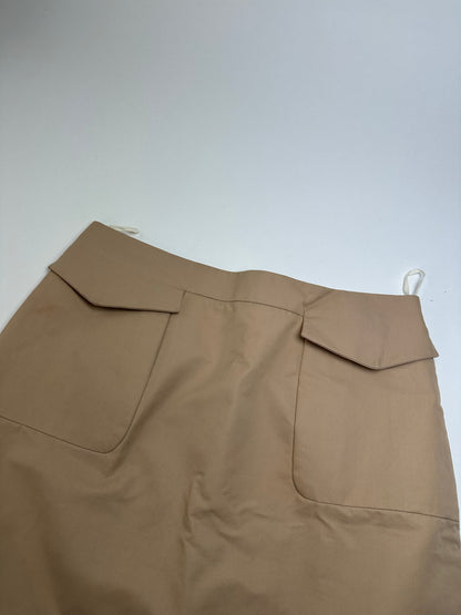 Vintage Celine Cotton Blend Skirt Y2K Beige