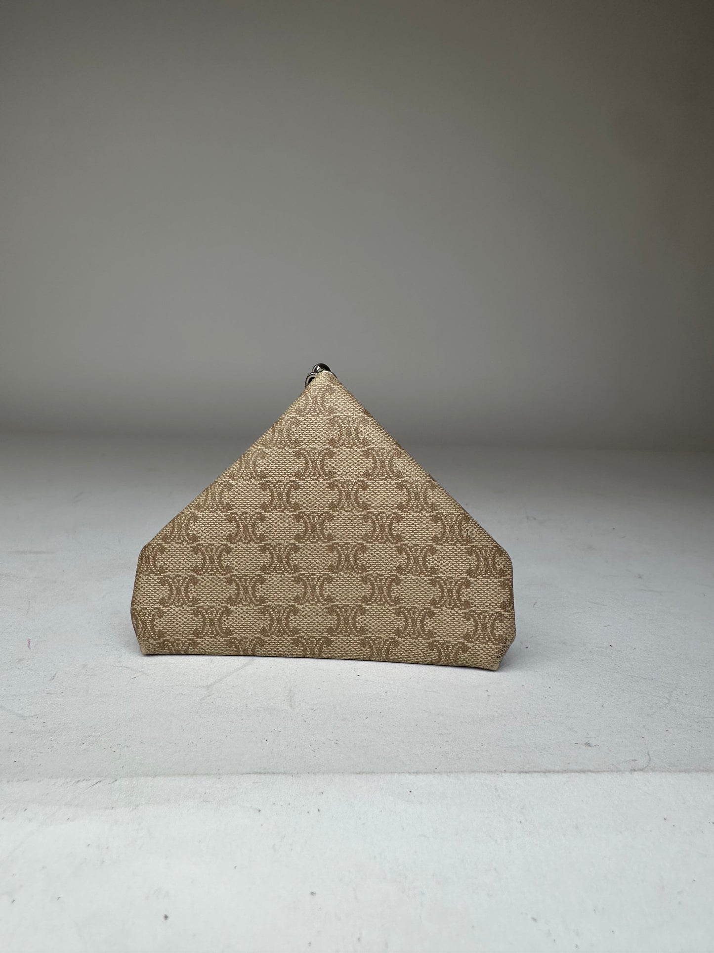 Vintage Celine Paris Triomphe Monogram Leather Purse