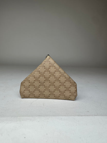 Vintage Celine Paris Triomphe Monogram Leather Purse