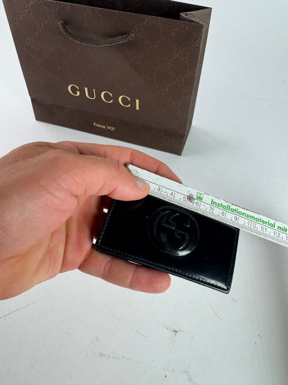 Vintage Gucci GG patent leather Key Holder black