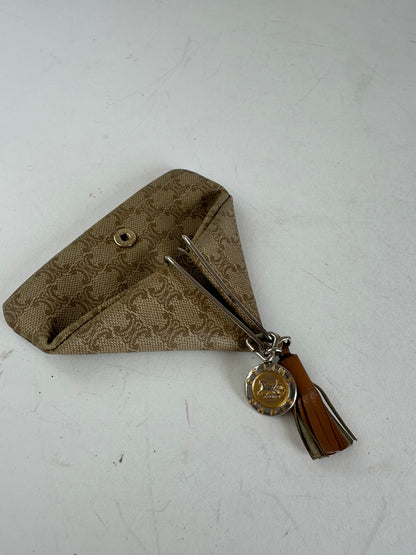 Vintage Celine Paris Triomphe Monogram Leather Purse