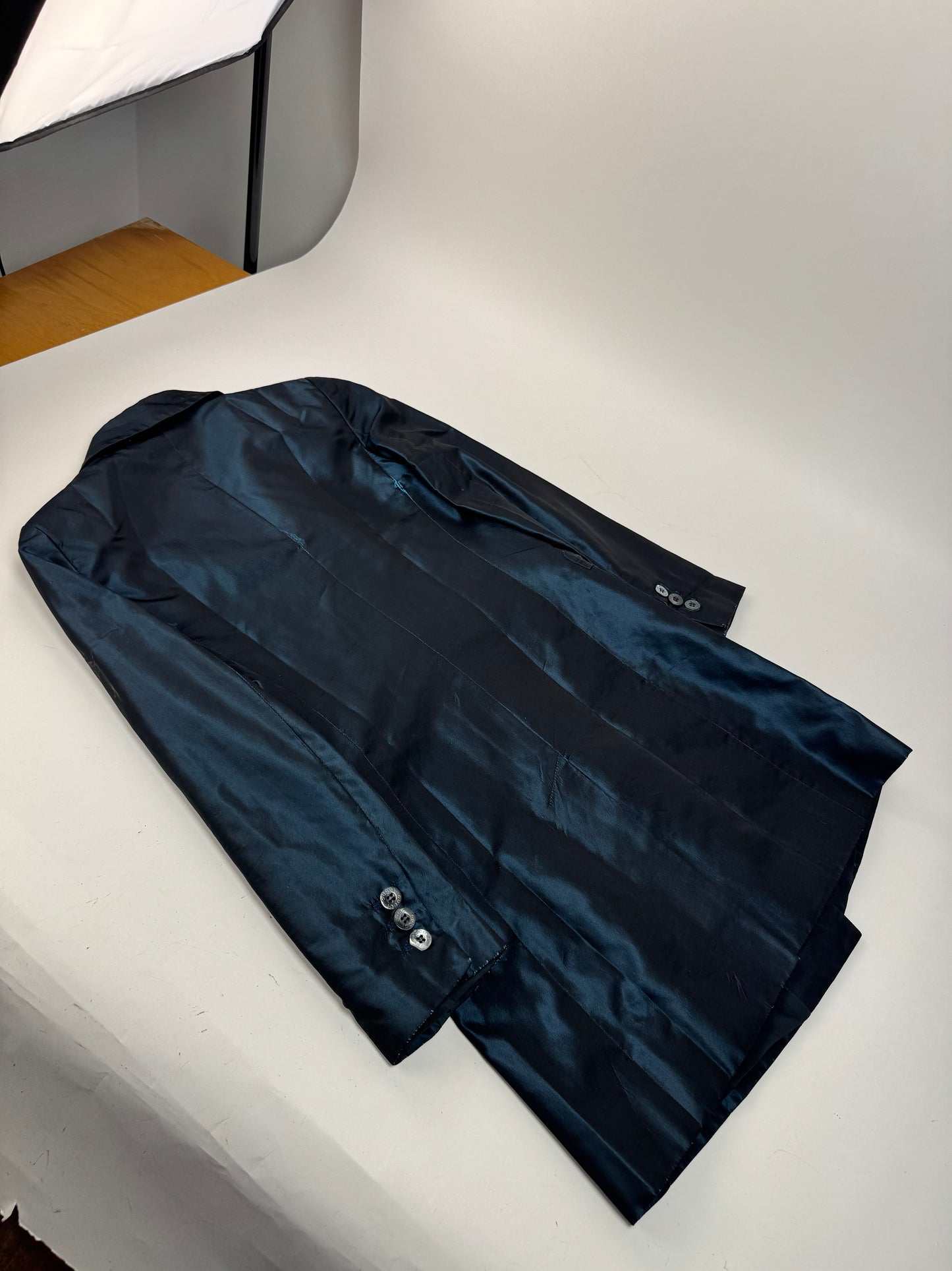 Vintage Gucci Silk Trenchcoat M Blue