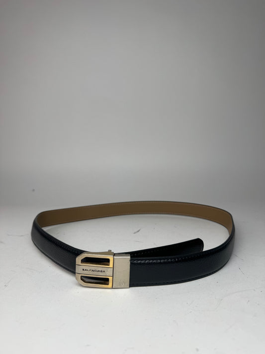 Vintage Balenciaga Leather Belt Black