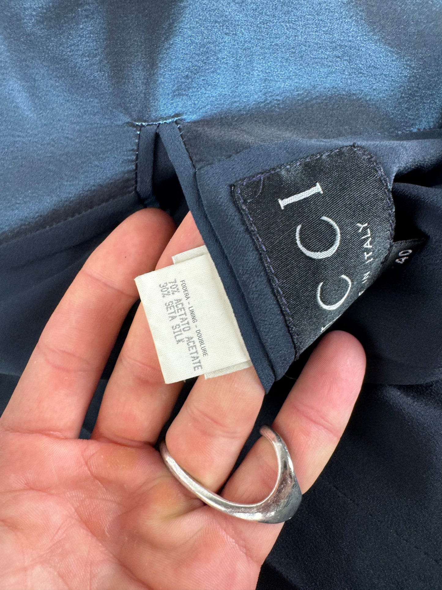 Vintage Gucci Silk Trenchcoat M Blue