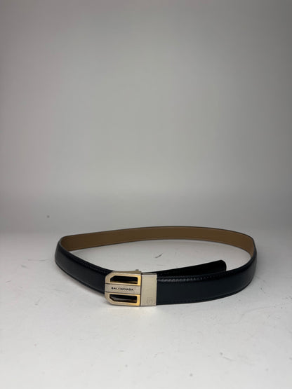 Vintage Balenciaga Leather Belt Black
