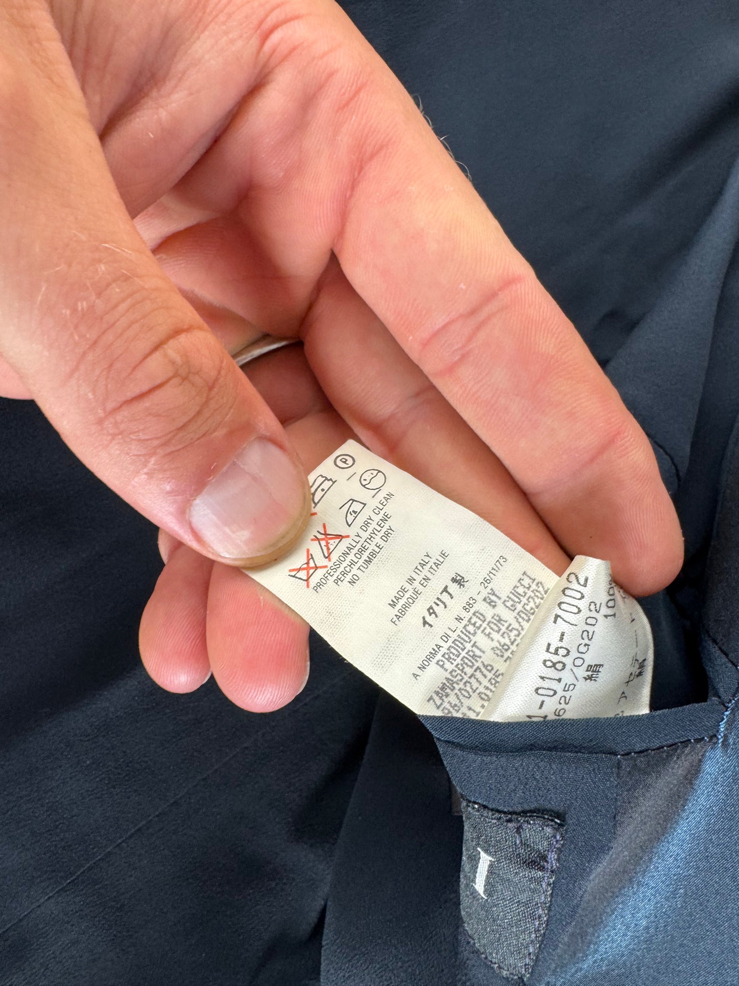 Vintage Gucci Silk Trenchcoat M Blue