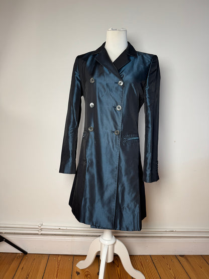Vintage Gucci Silk Trenchcoat M Blue