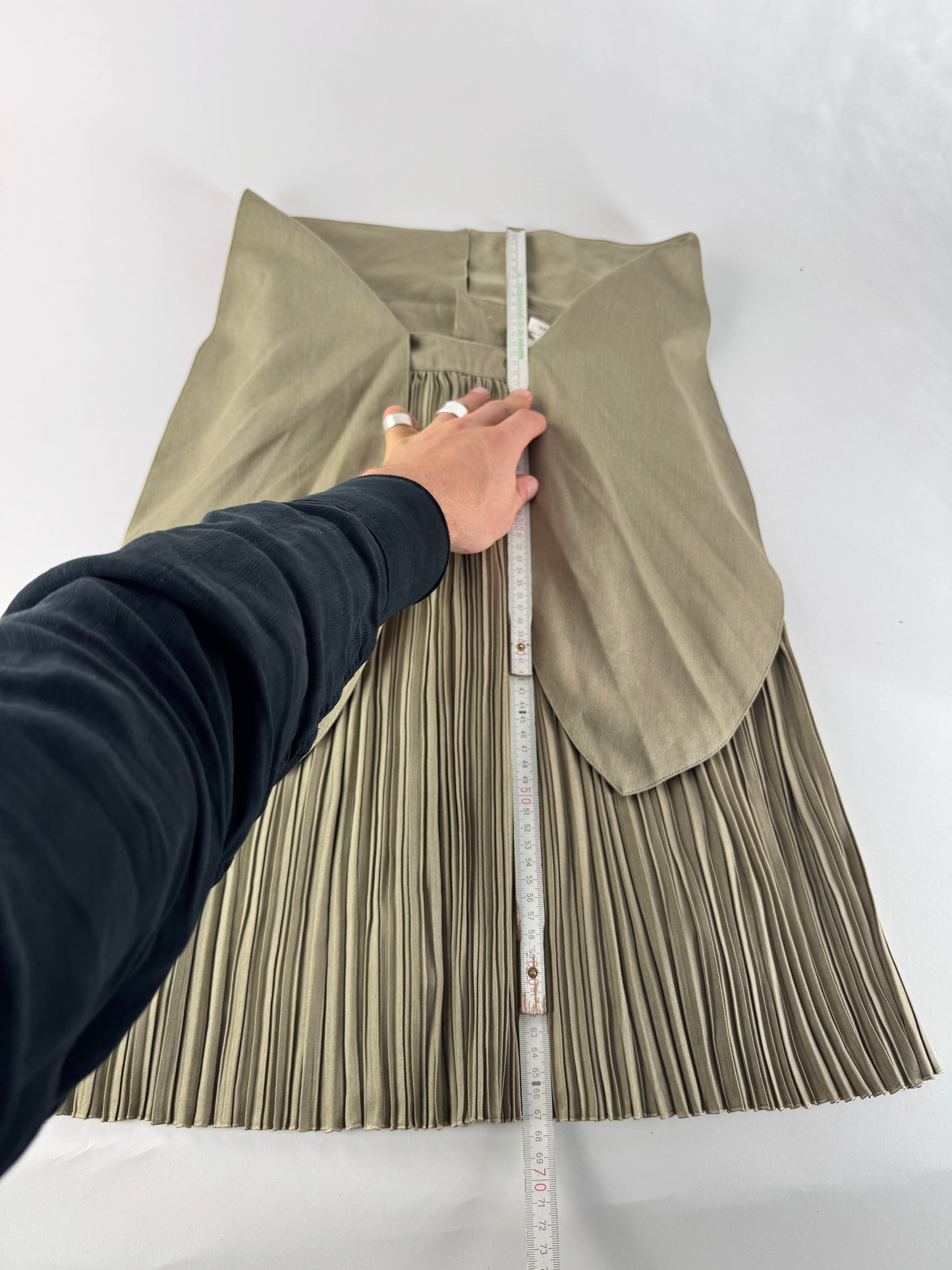 Vintage Dior Plissee Skirt Khaki m