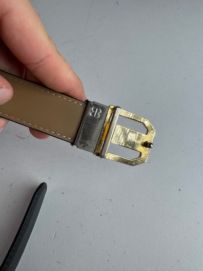 Vintage Balenciaga Leather Belt Black