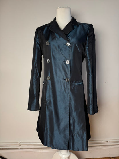 Vintage Gucci Silk Trenchcoat M Blue