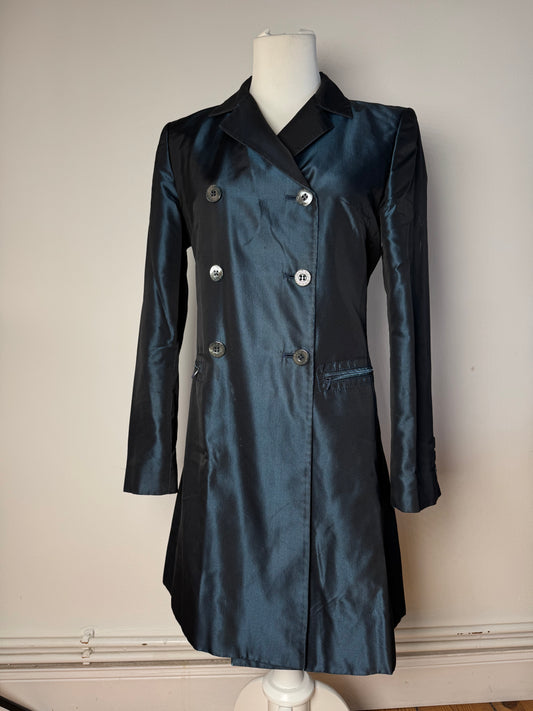 Vintage Gucci Silk Trenchcoat M Blue