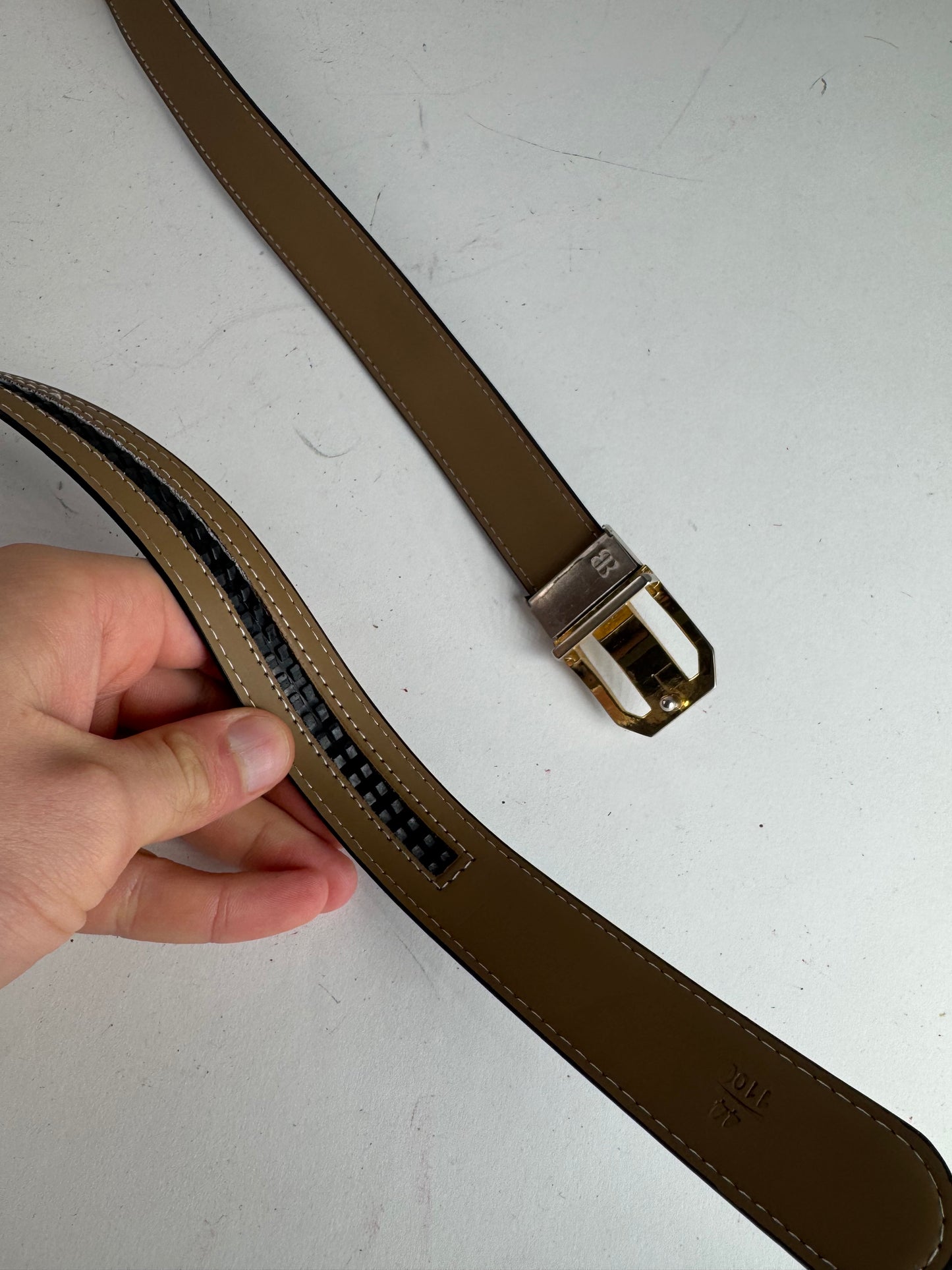 Vintage Balenciaga Leather Belt Black