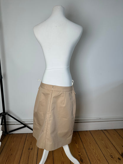 Vintage Celine Cotton Blend Skirt Y2K Beige
